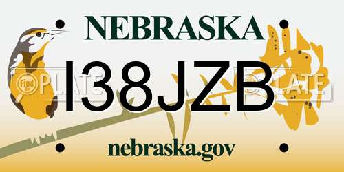 I38JZB Nebraska License Plate