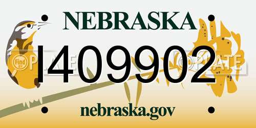 I409902 Nebraska License Plate
