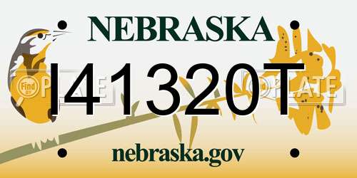 I41320T Nebraska License Plate