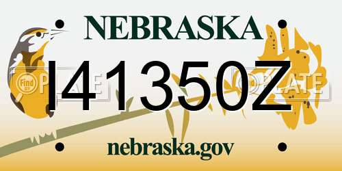 I41350Z Nebraska License Plate