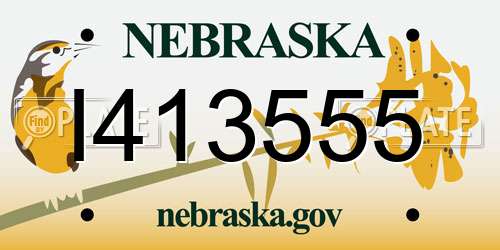 I413555 Nebraska License Plate