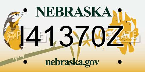 I41370Z Nebraska License Plate