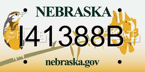 I41388B Nebraska License Plate