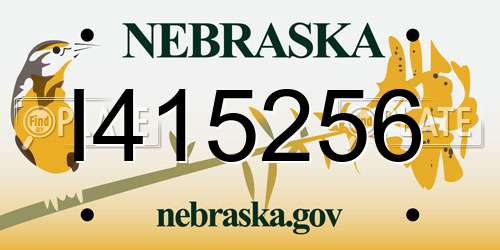 I415256 Nebraska License Plate
