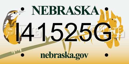 I41525G Nebraska License Plate