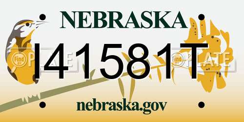 I41581T Nebraska License Plate