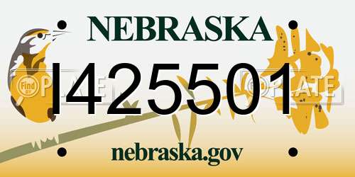 I425501 Nebraska License Plate