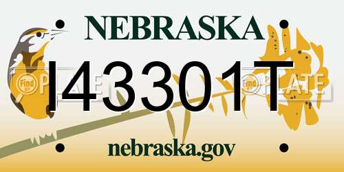I43301T Nebraska License Plate