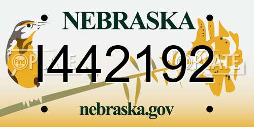 I442192 Nebraska License Plate