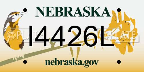 I4426L Nebraska License Plate