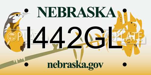 I442GL Nebraska License Plate