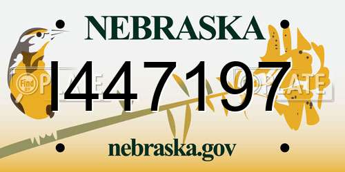 I447197 Nebraska License Plate