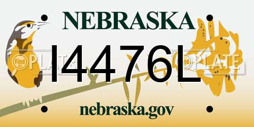 I4476L Nebraska License Plate