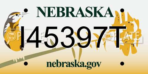 I45397T Nebraska License Plate