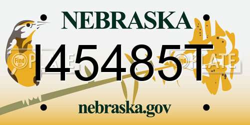 I45485T Nebraska License Plate