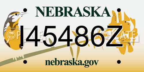 I45486Z Nebraska License Plate
