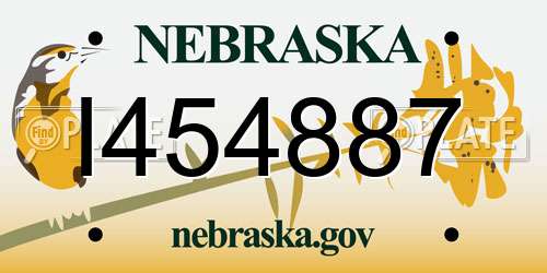 I454887 Nebraska License Plate