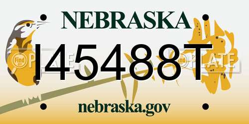 I45488T Nebraska License Plate