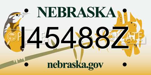 I45488Z Nebraska License Plate