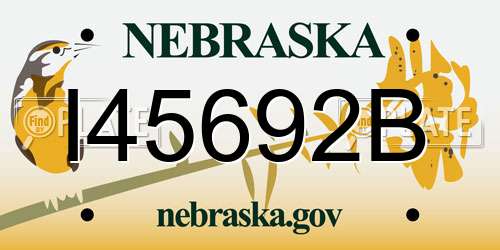 I45692B Nebraska License Plate