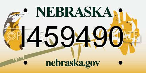 I459490 Nebraska License Plate