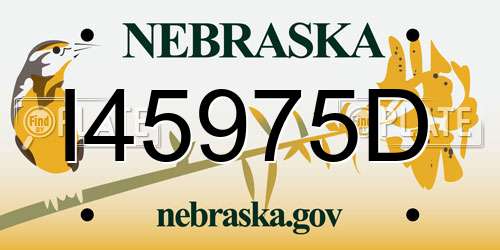 I45975D Nebraska License Plate