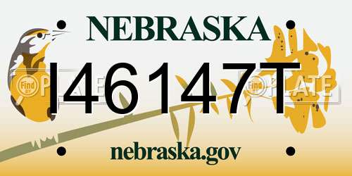 I46147T Nebraska License Plate