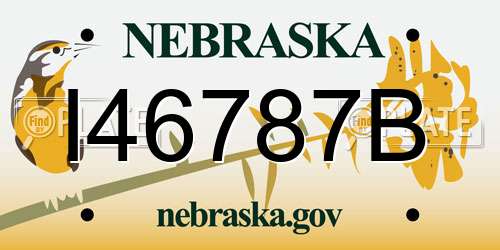 I46787B Nebraska License Plate