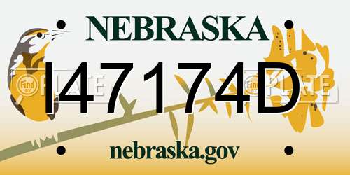I47174D Nebraska License Plate