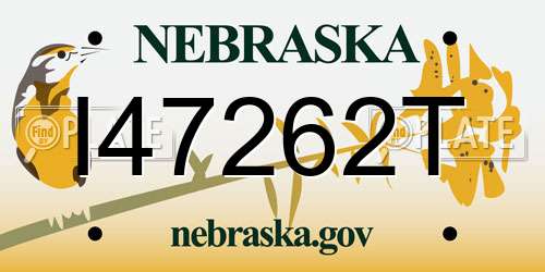 I47262T Nebraska License Plate