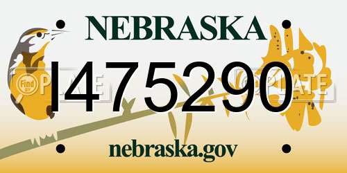 I475290 Nebraska License Plate