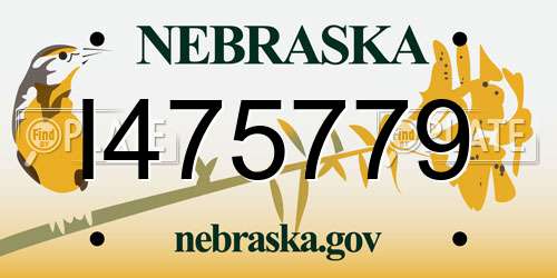 I475779 Nebraska License Plate