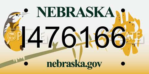 I476166 Nebraska License Plate