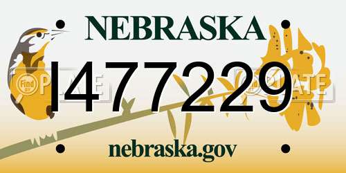 I477229 Nebraska License Plate