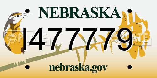 I477779 Nebraska License Plate
