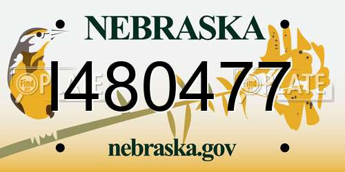 I480477 Nebraska License Plate