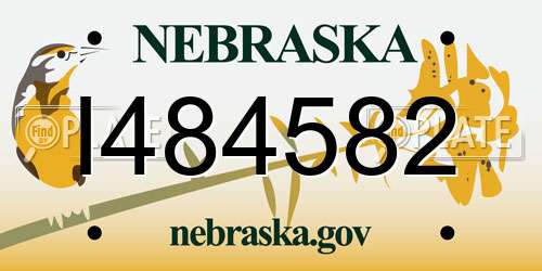 I484582 Nebraska License Plate
