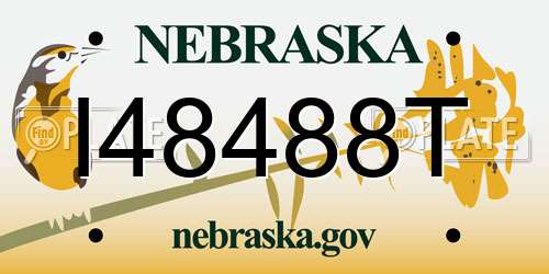 I48488T Nebraska License Plate