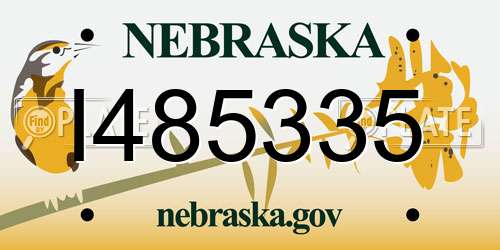 I485335 Nebraska License Plate