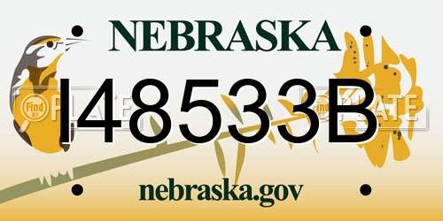 I48533B Nebraska License Plate