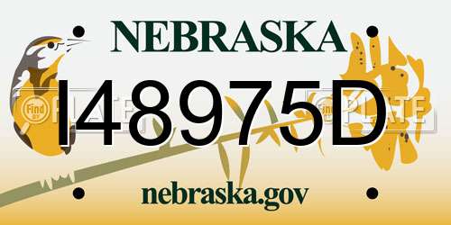 I48975D Nebraska License Plate