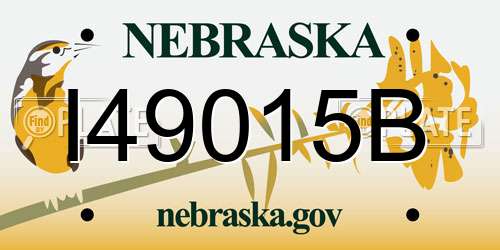 I49015B Nebraska License Plate