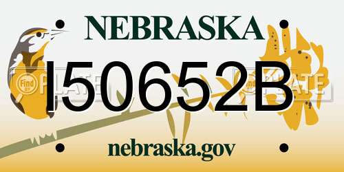 I50652B Nebraska License Plate