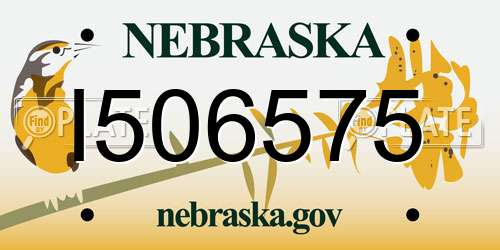 I506575 Nebraska License Plate