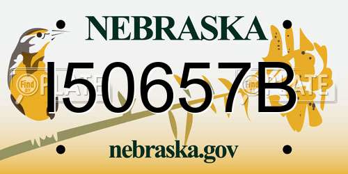 I50657B Nebraska License Plate