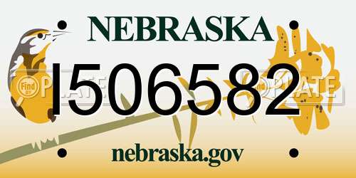I506582 Nebraska License Plate