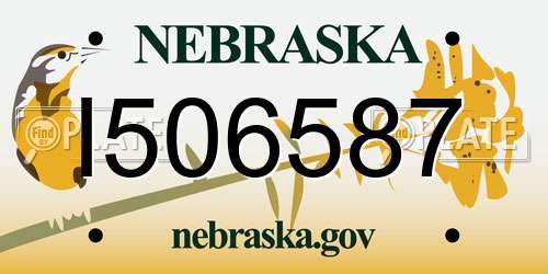 I506587 Nebraska License Plate