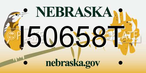 I50658T Nebraska License Plate