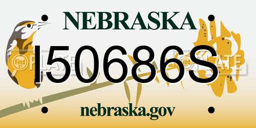 I50686S Nebraska License Plate