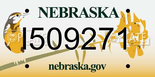 I509271 Nebraska License Plate